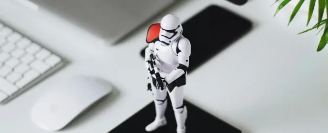 SDLC Compliance Tools: Star Wars Stormtropper figurine on table
