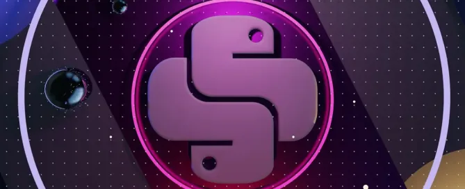 python specialists: a purple and black background with a purple and black python logo