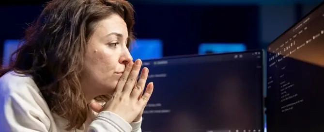penetration tester: Contemplative programmer in apartment developing software